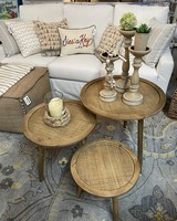 Featured In Haus Large Round Woood Accent Table-24x24-82046