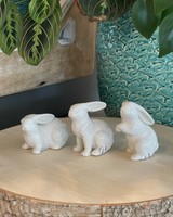 White Porcelain Bunnies - 13872A