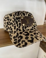 Featured In Haus Re-Purposed LV Ponytail Cap - Leopard