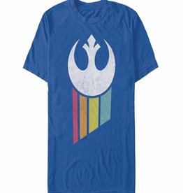 Fifth Sun Star Wars Rainbow Rebel Logo T/S Med