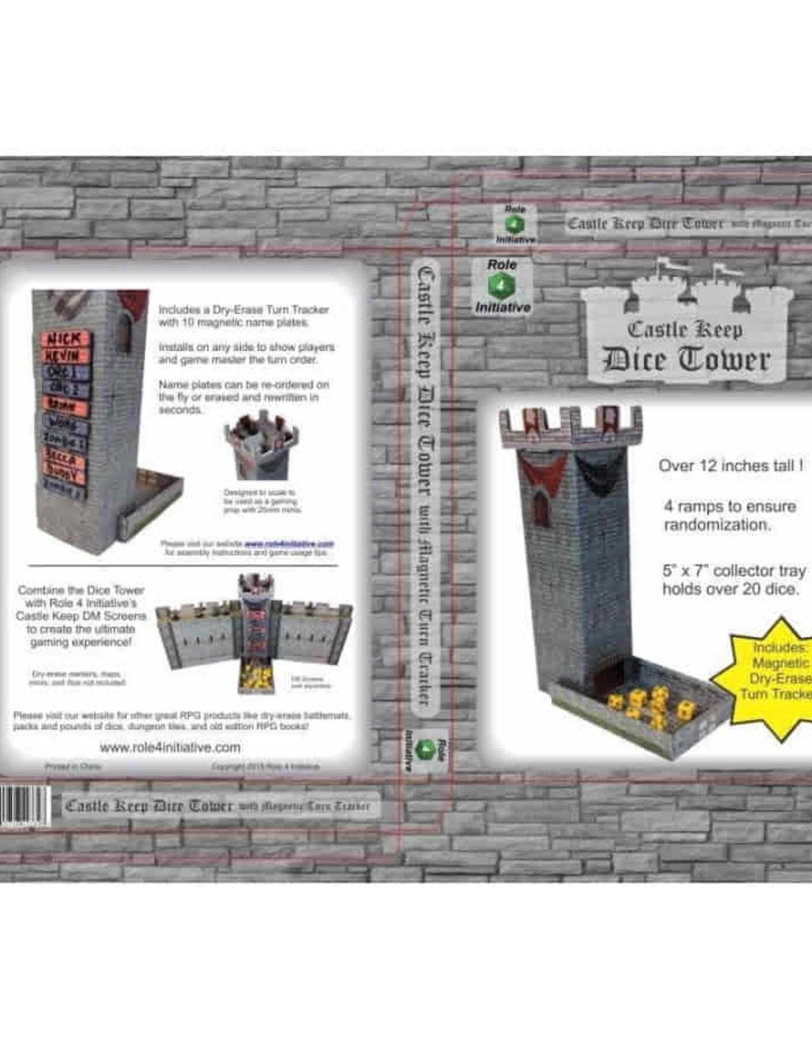 Role 4 Initiative Castle Keep Dice Tower Combo (Turn Tracker/Dice Tower)