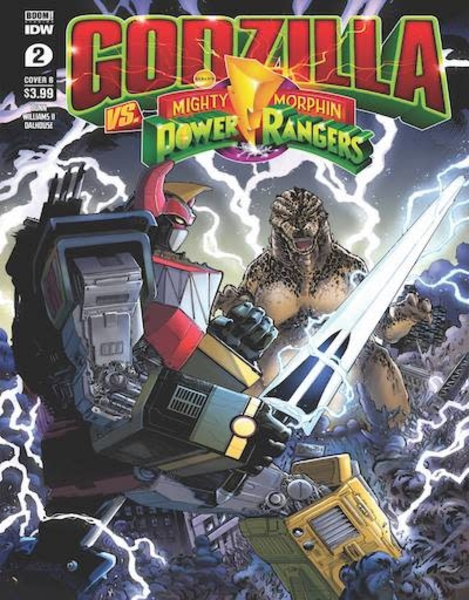 IDW Publishing Godzilla Vs Mmpr #2 Cvr B Netho Diaz