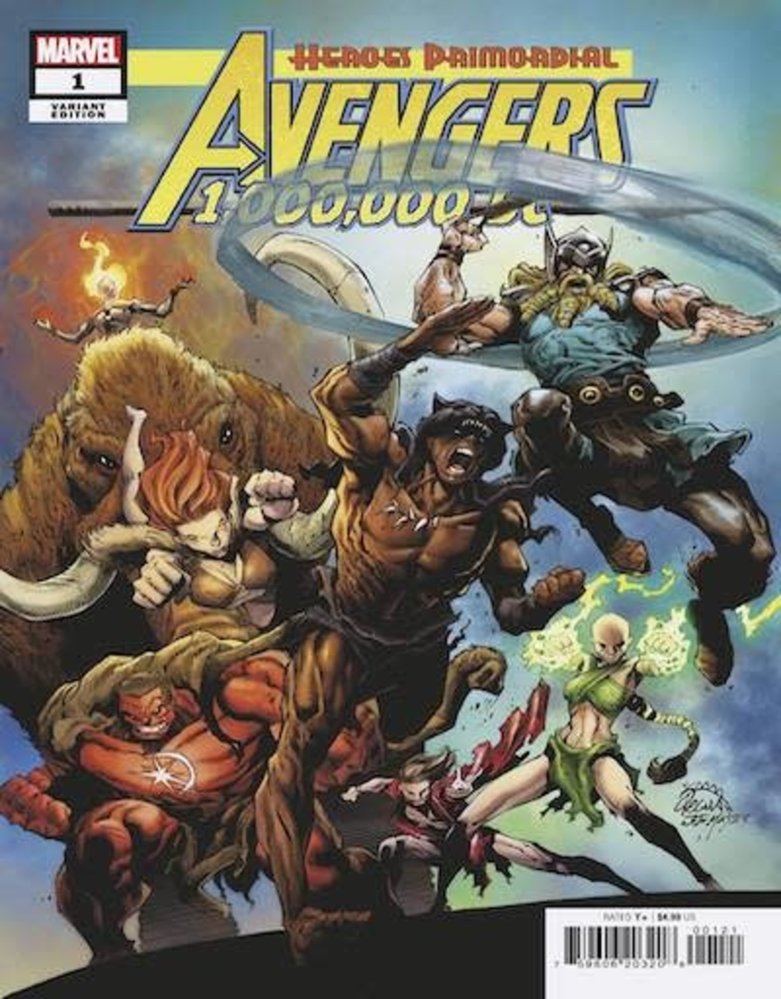 Marvel Comics Avengers 1,000,000 BC #1 Stegman Prehistoric Homage Variant