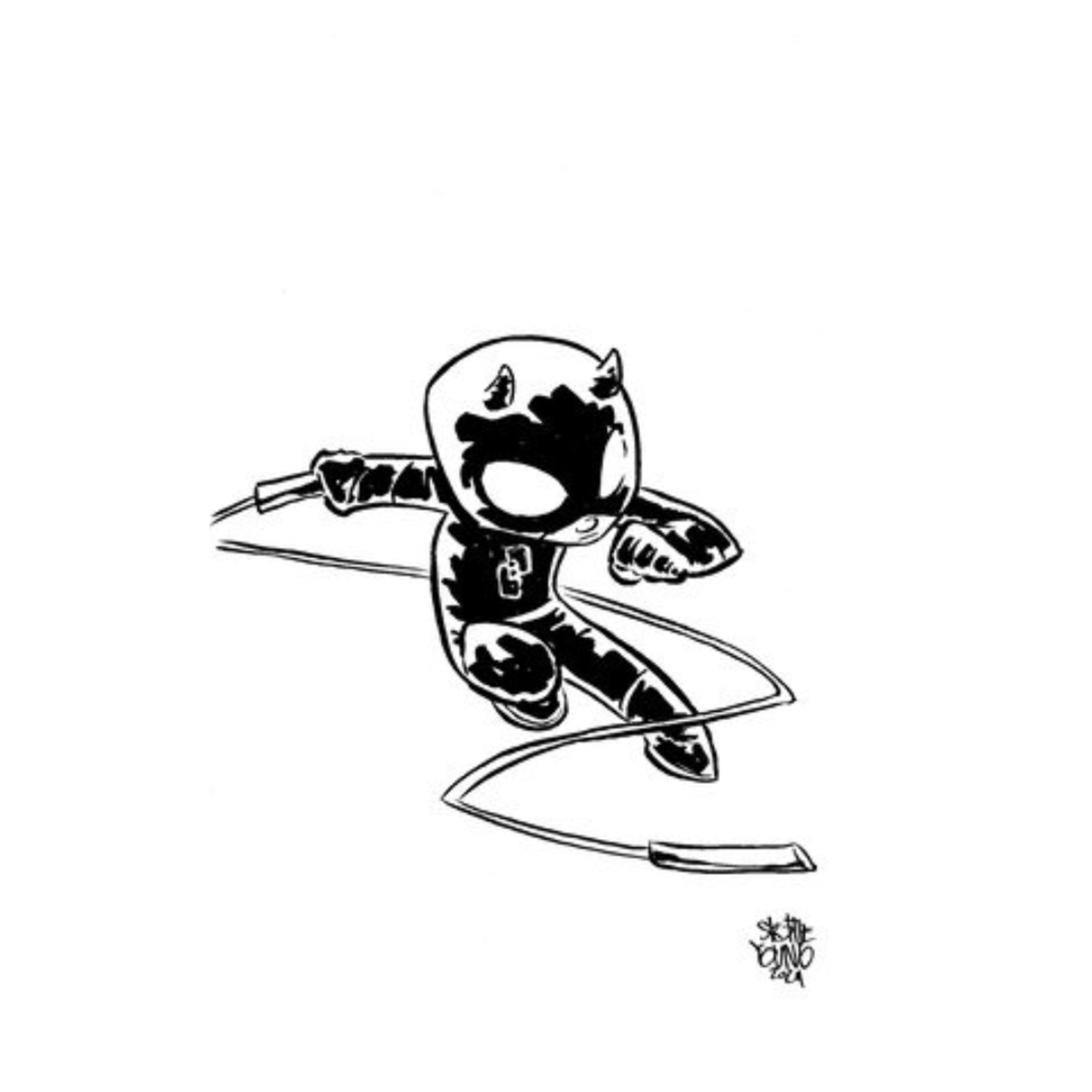 Marvel Comics Daredevil #10 Skottie Young's Big Marvel Virgin Black And White 1:50 Variant