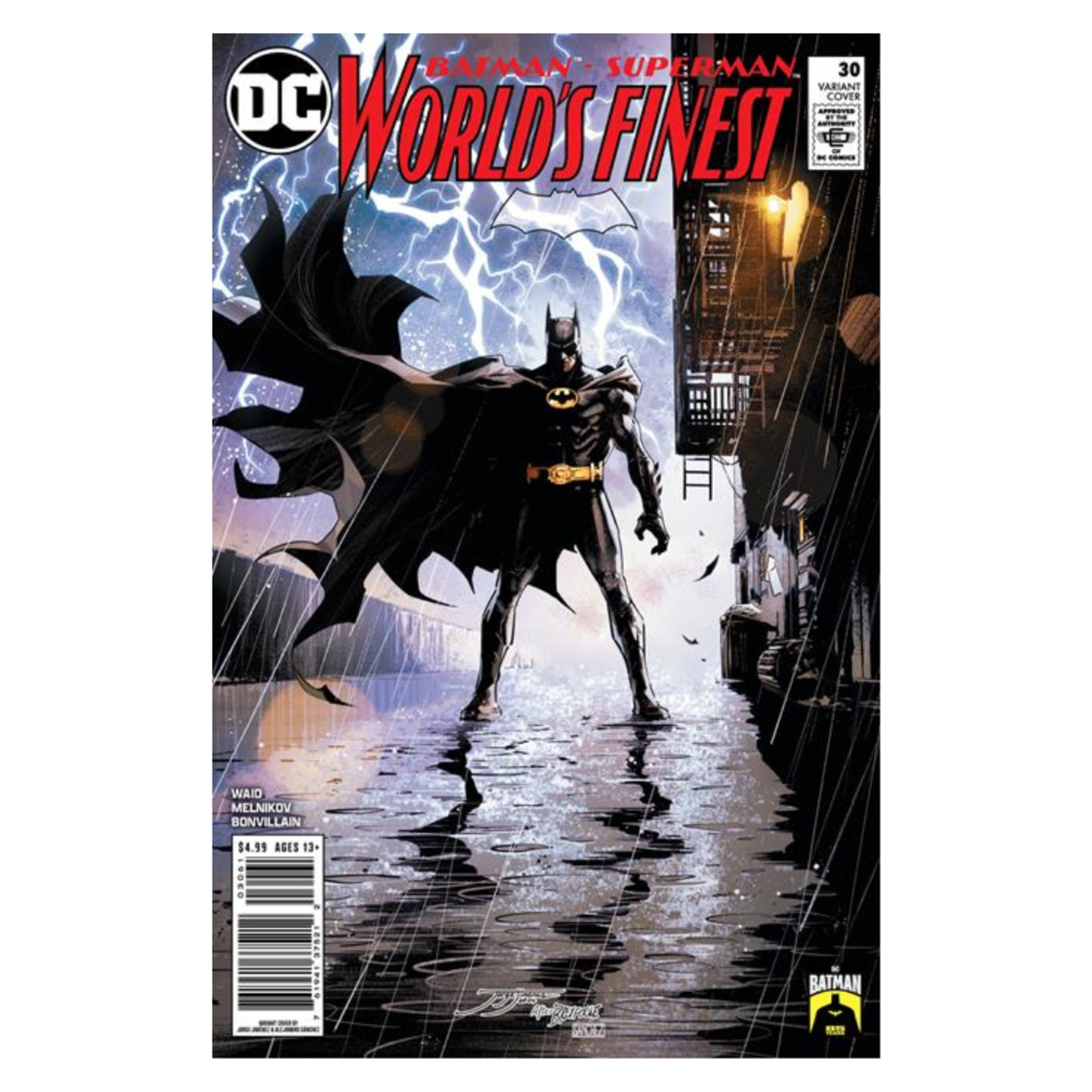 DC Comics Batman Superman Worlds Finest #30 Cvr D Jorge Jimenez Batman 85th Anniversary Card Stock Var