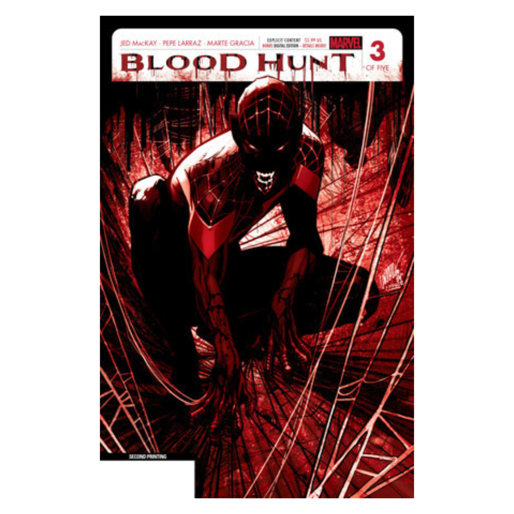 Marvel Comics Blood Hunt Red Band #3 Pepe Larraz 2nd Ptg Variant [BH]