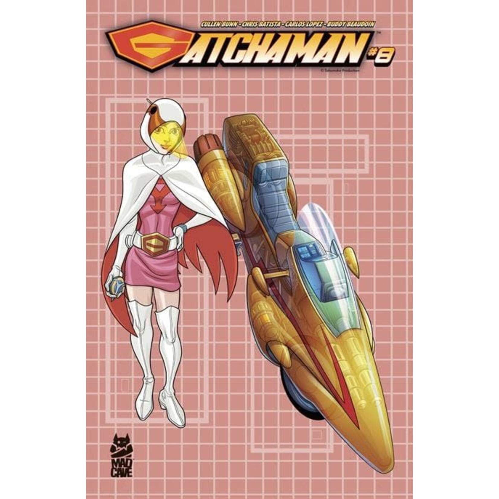 Mad Cave Studios Gatchaman #8 Cvr B Chris Batista Blueprint Jun And G-3 Var