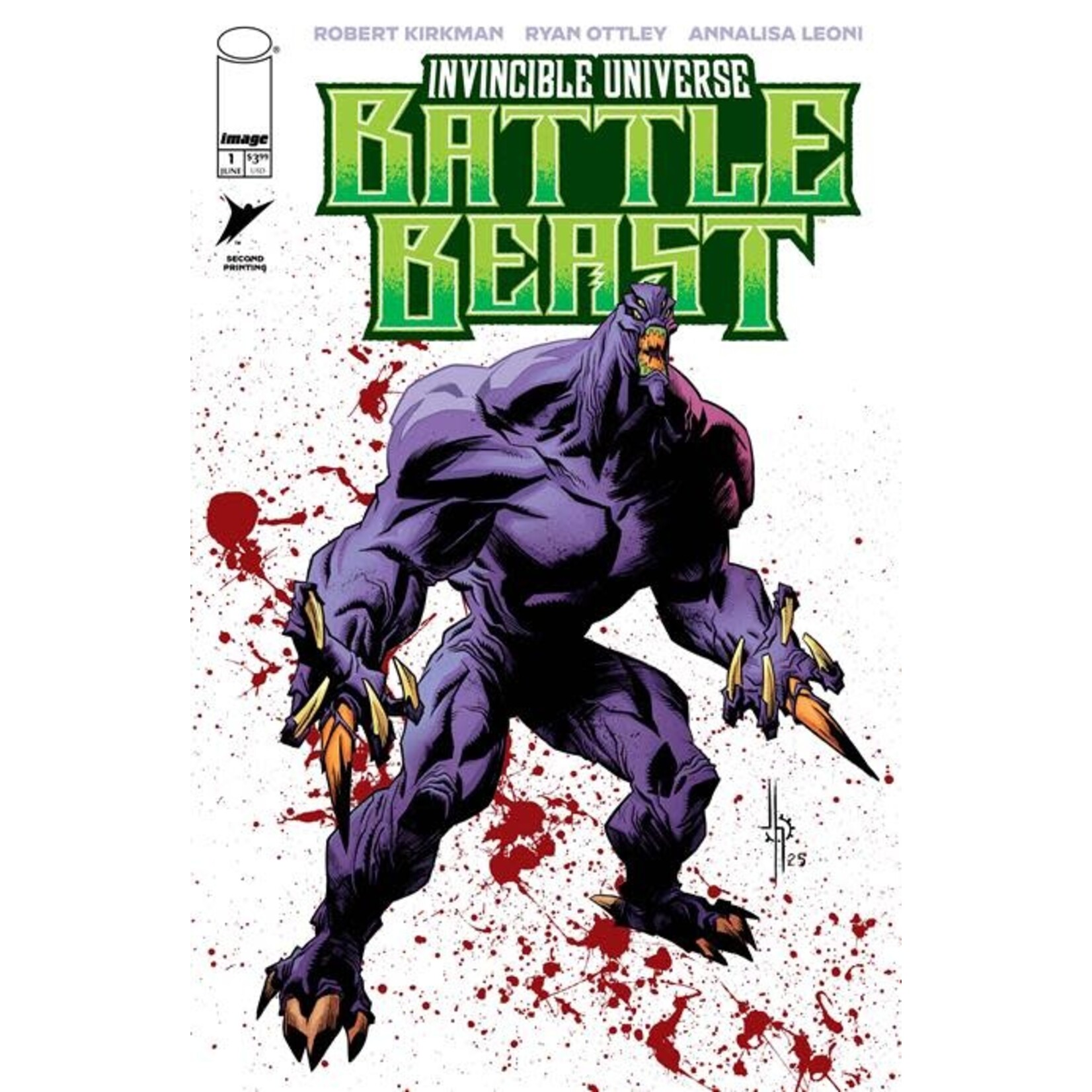 Image Comics Invincible Universe Battle Beast #1 2nd Ptg Cvr B Jason Howard Var