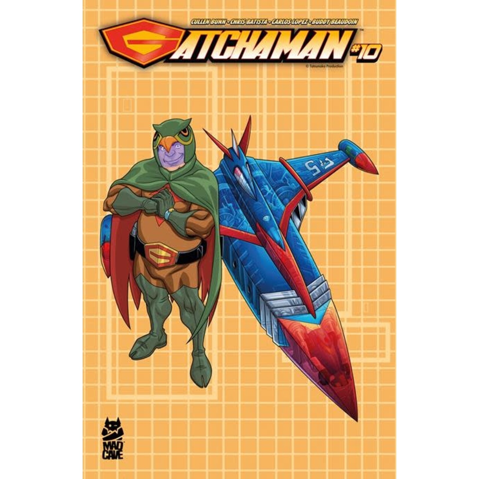 Mad Cave Studios Gatchaman #10 Cvr B Chris Batista Blueprint Ryu And G-5 Var
