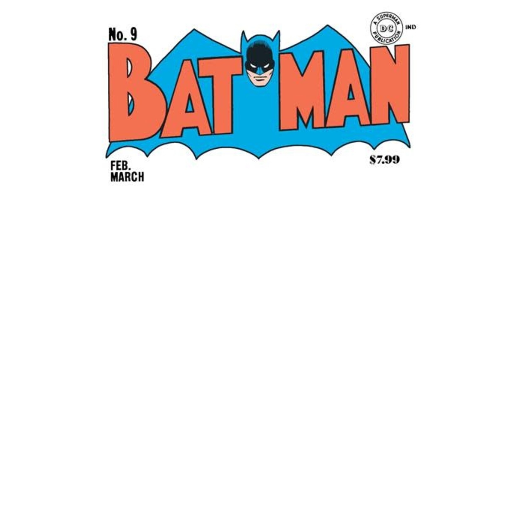 DC Comics Batman #9 Facsimile Edition Cvr C Blank Card Stock Var
