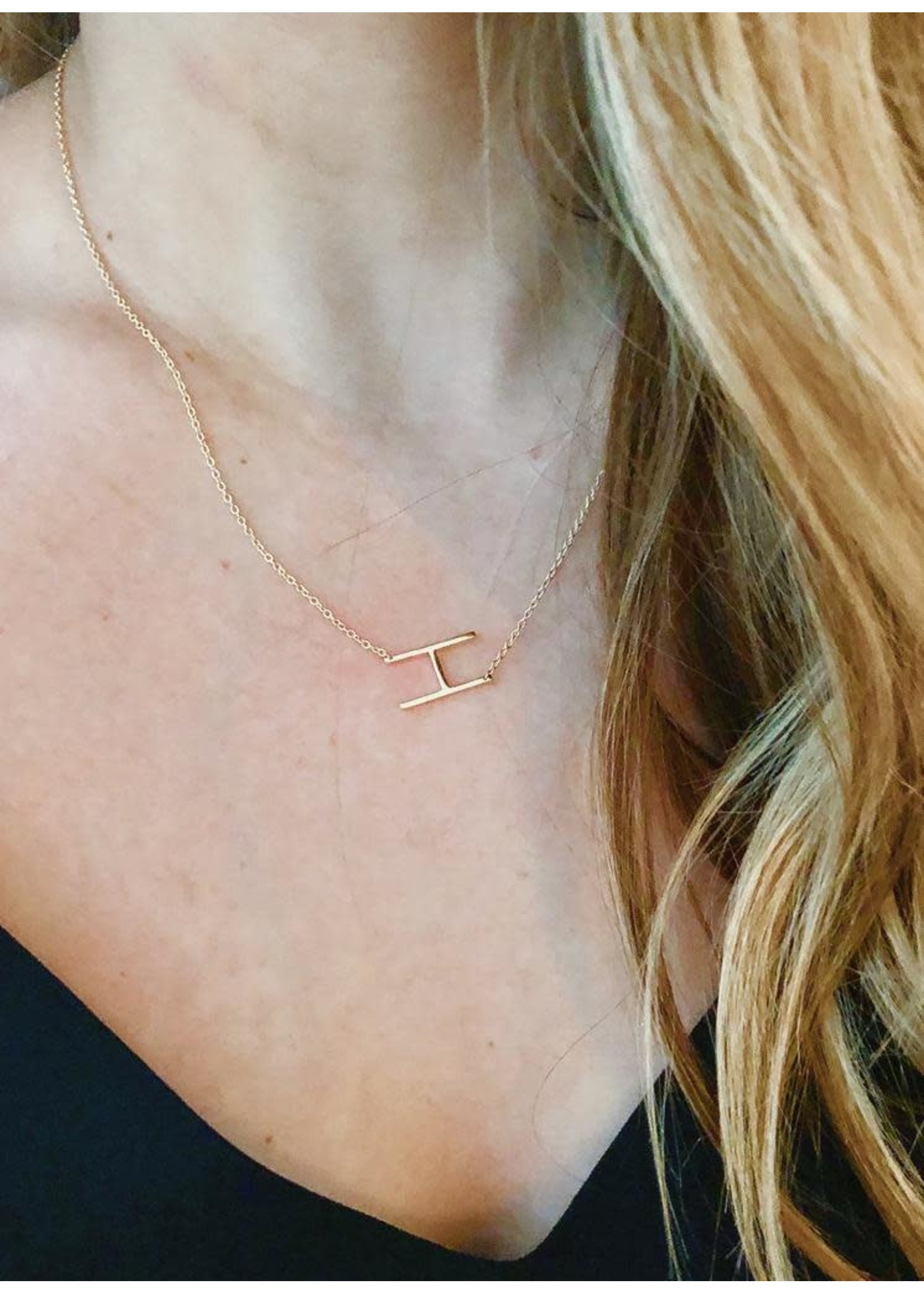 MIsc Gold Plate Initial Necklace