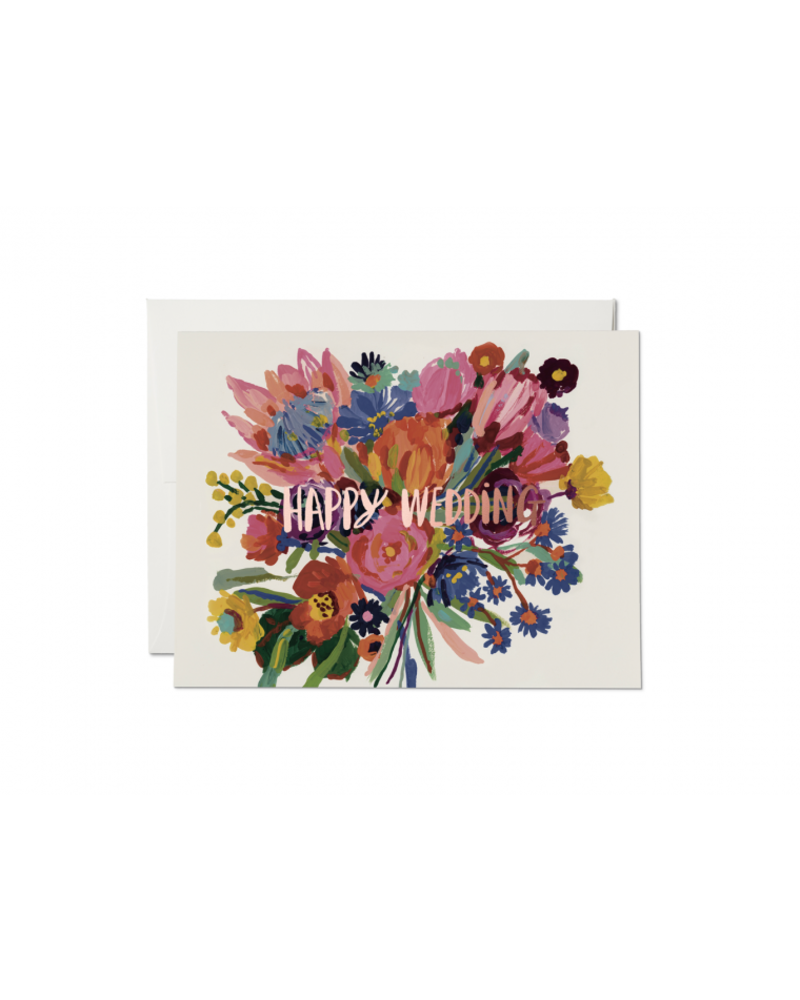 Red Cap Cards Happy Wedding Flowers Emandelle Com