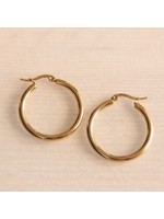 Stainless Steel Creole 30mm “Basic” - Gold Circle Hoop