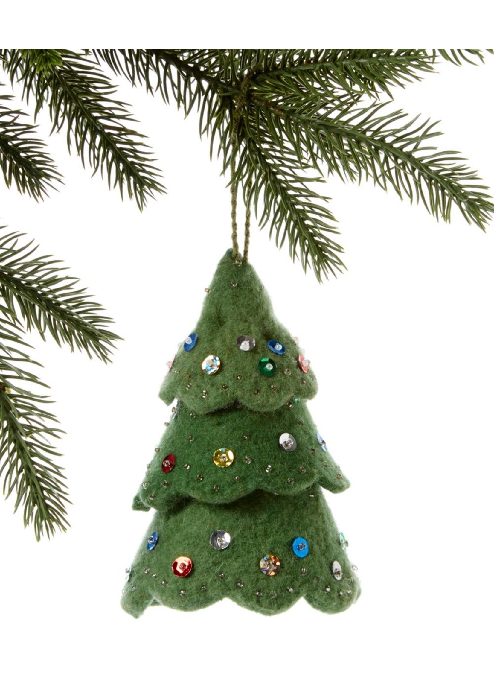 silk road bazaar Christmas Tree Ornament Green-Multi