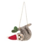 Felt So Good Handmade Felt Christmas Sloth Ornament