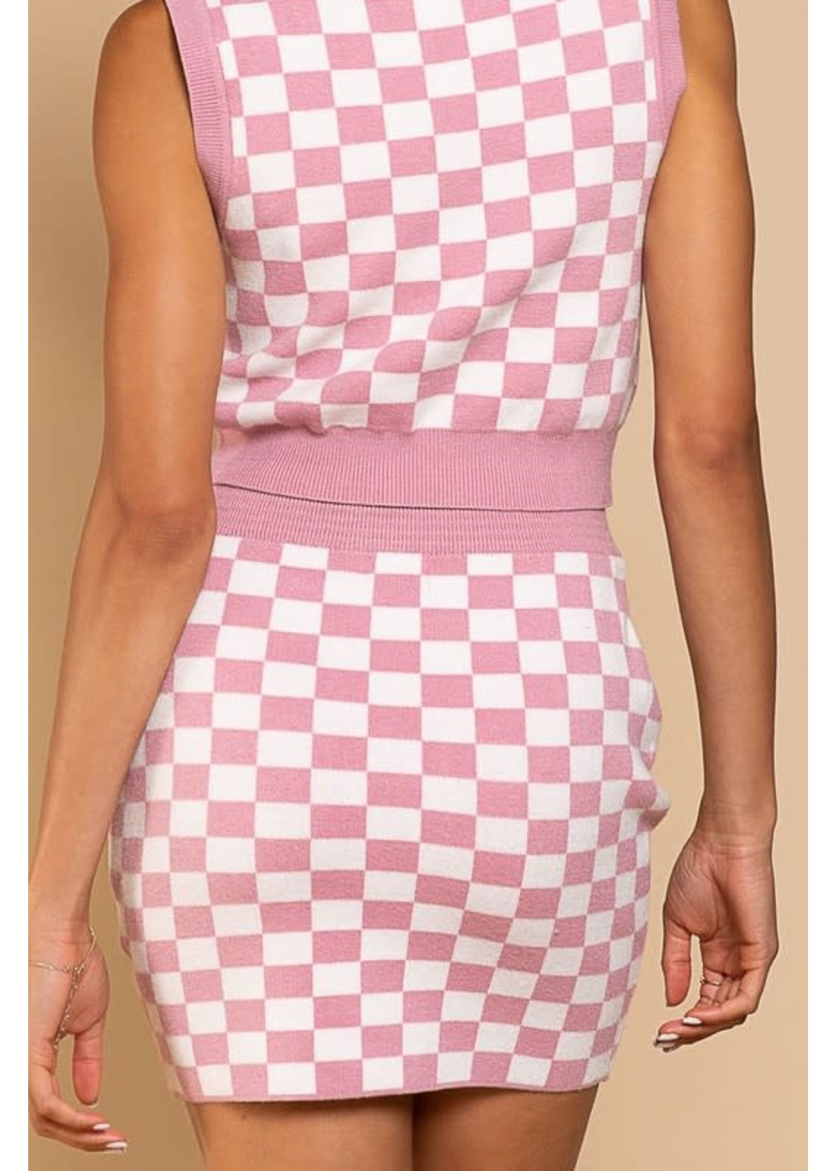 EM & ELLE Cleo Checkered Skirt