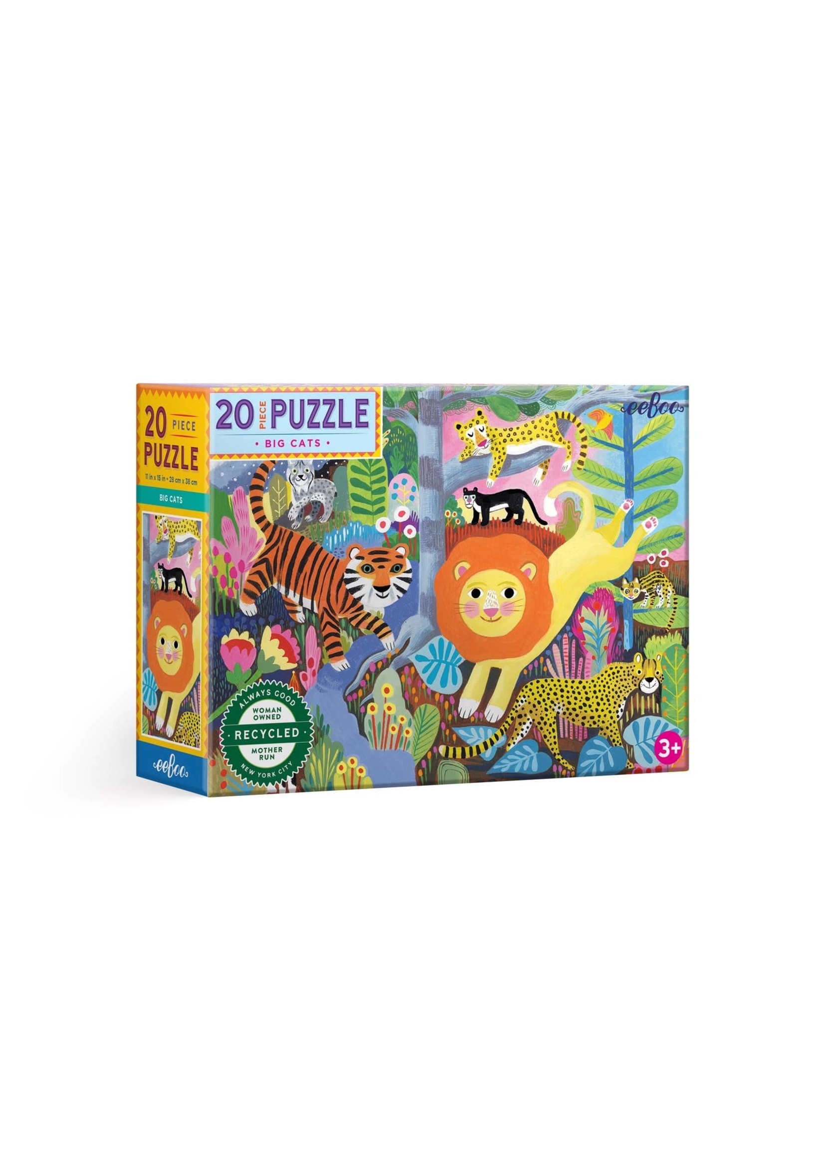 eeBoo Big Cats 20 Piece Puzzle