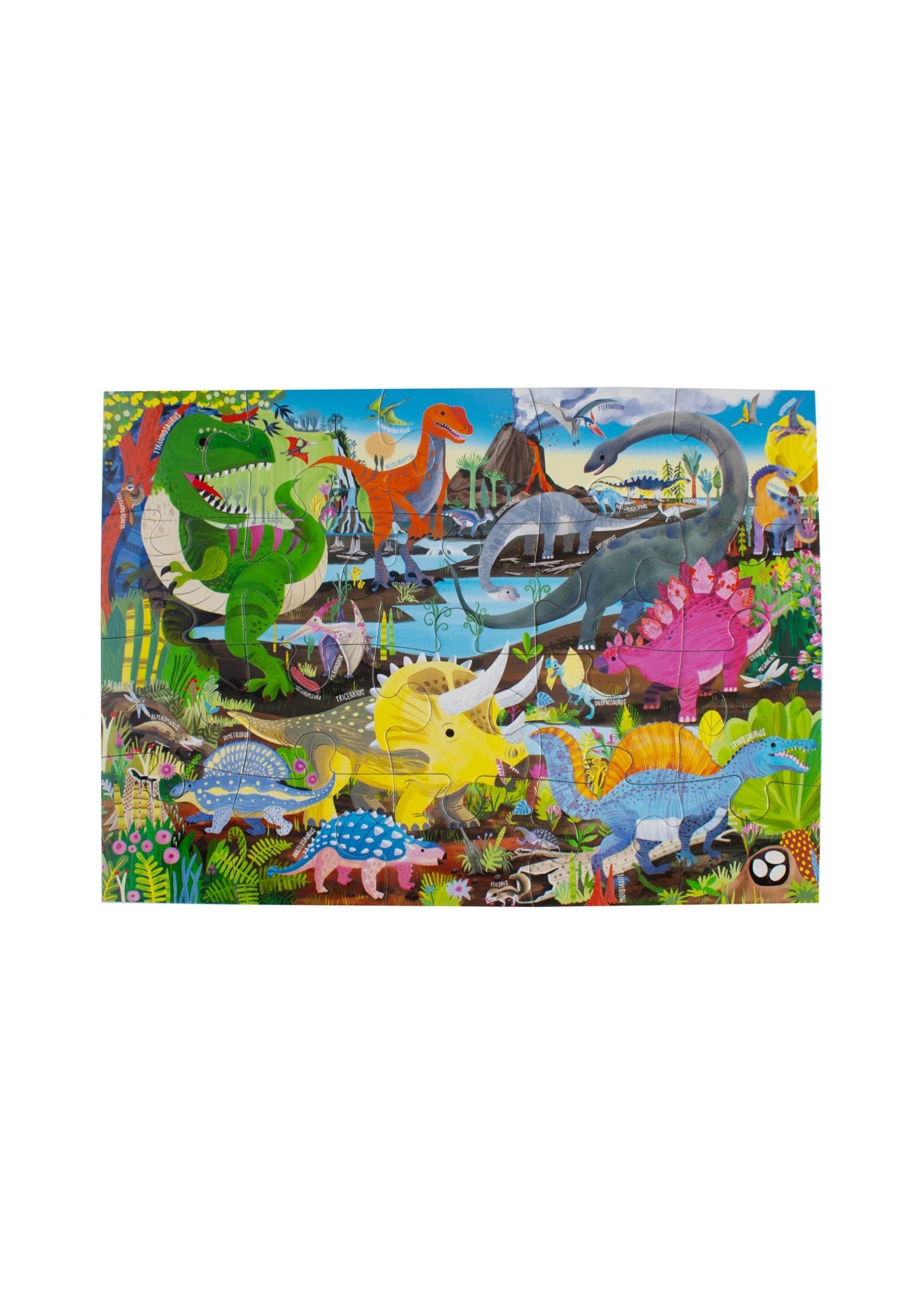 eeBoo Dinosaur Land 20 Piece Puzzle