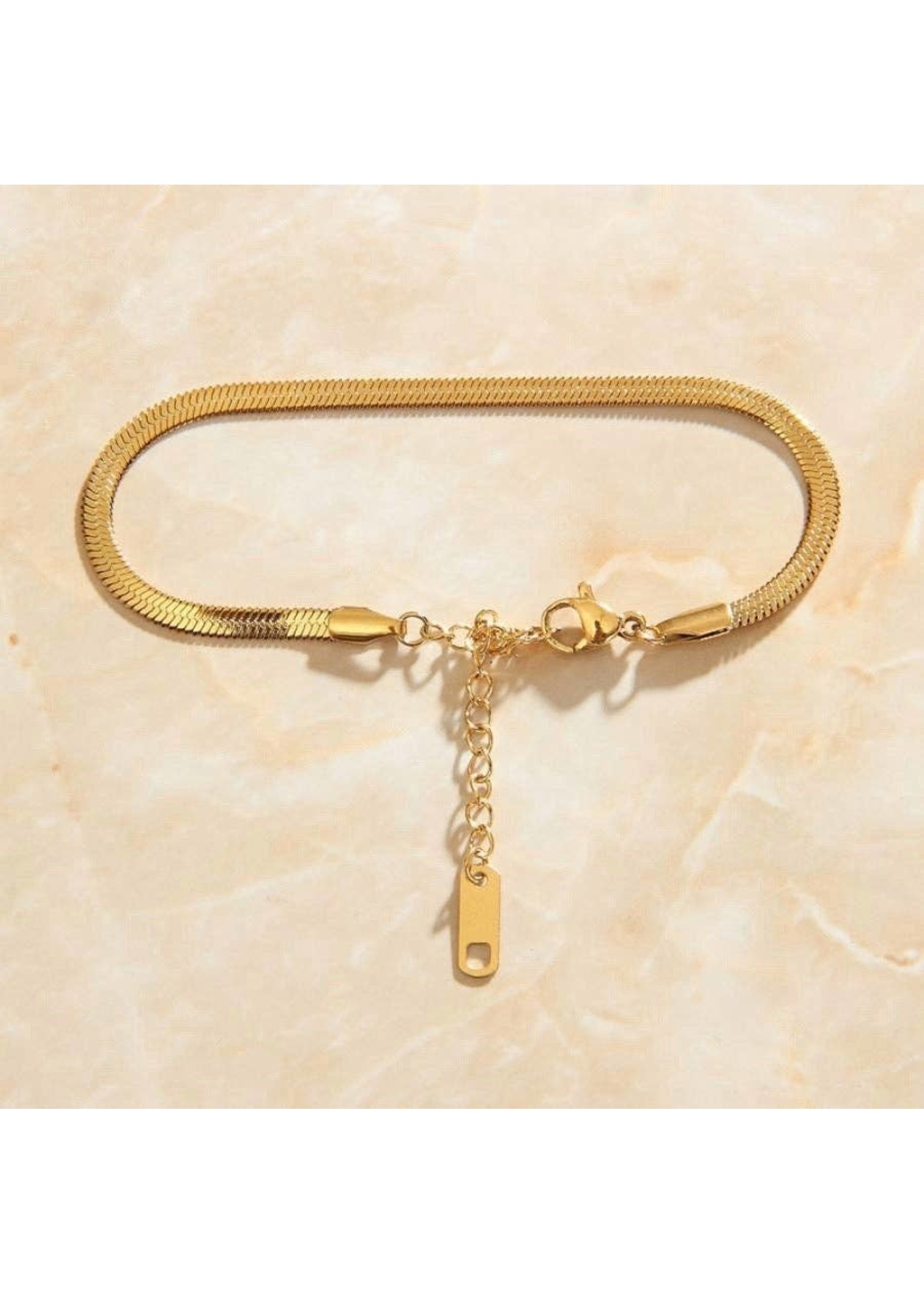 Steel Agapi Snake Chain Bracelet
