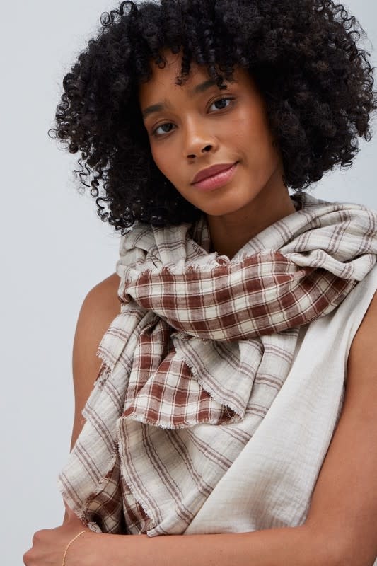 Gingham scarf sale