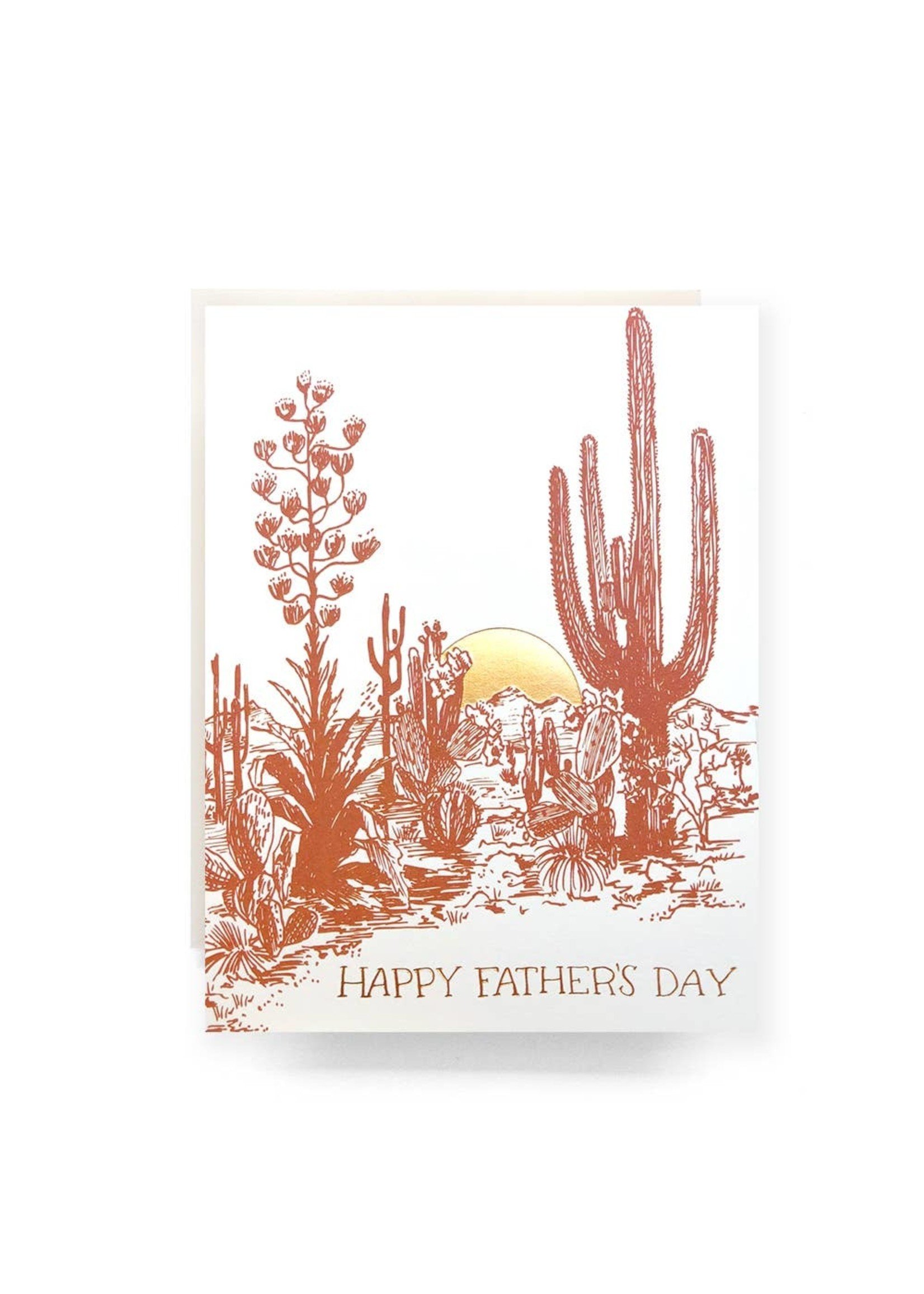 Antiquaria Cactus Sunset Father's Day Greeting Card