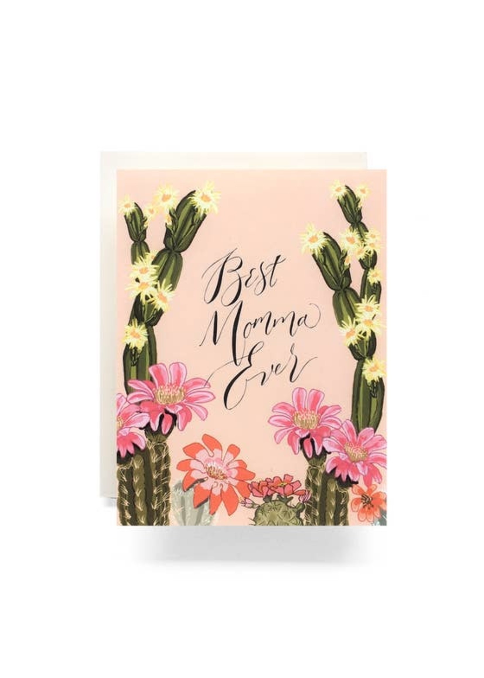 Antiquaria Cactus Bloom Momma Greeting Card