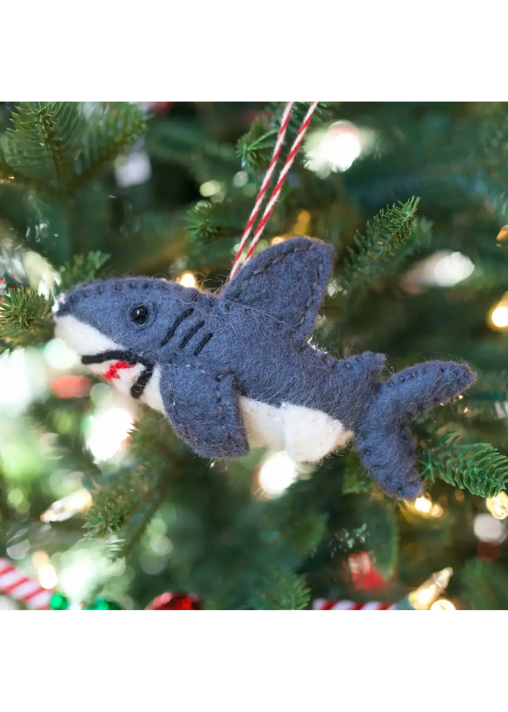Ornaments 4 Orphans Shark Felt Wool Ornament