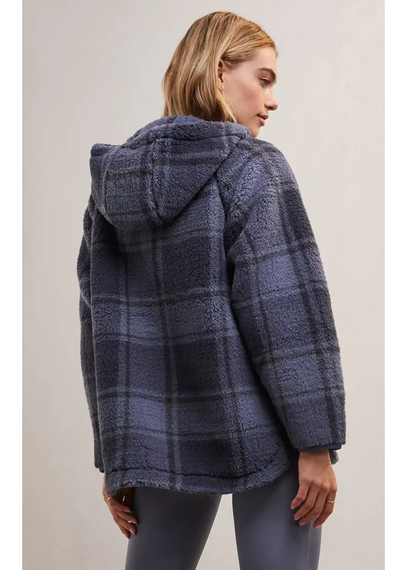 Z Supply Cross Country Plaid Sherpa Jacket