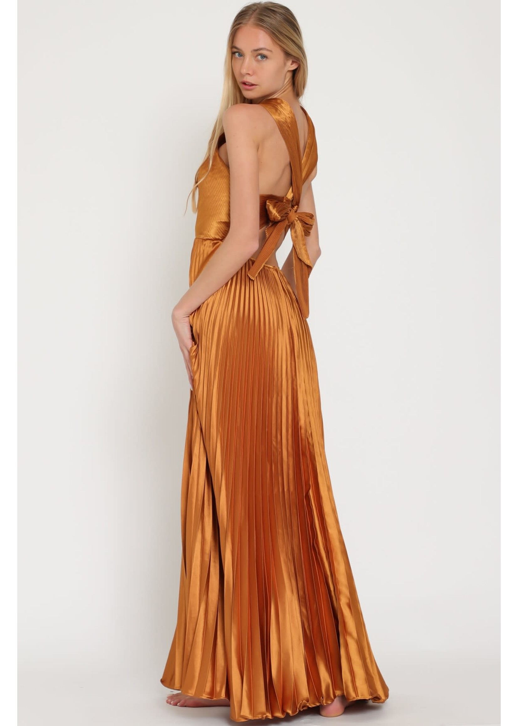 EM & ELLE Amy Pleated Gown