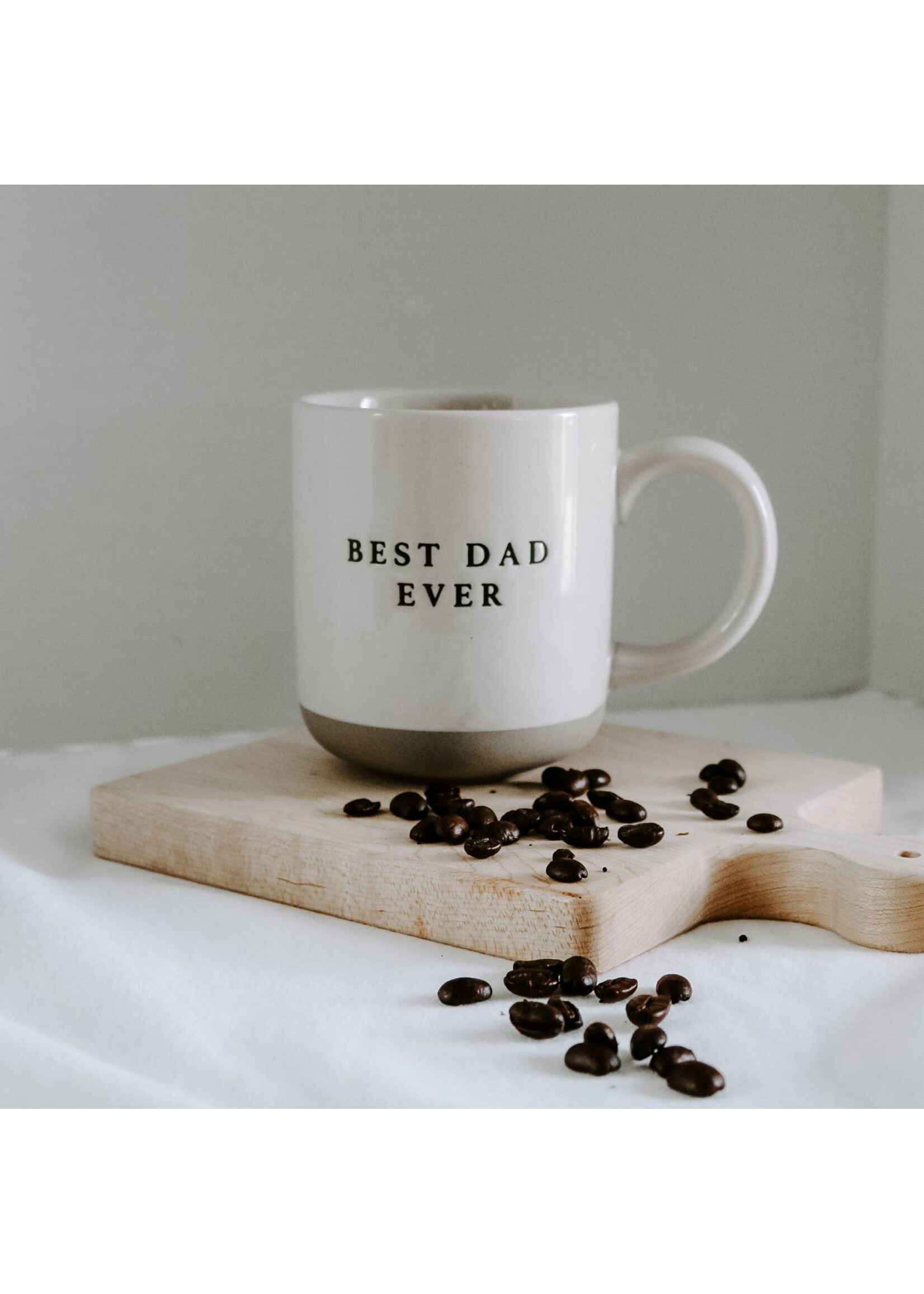 Best Dad Ever - Cream Stoneware Coffee Mug - 14 oz