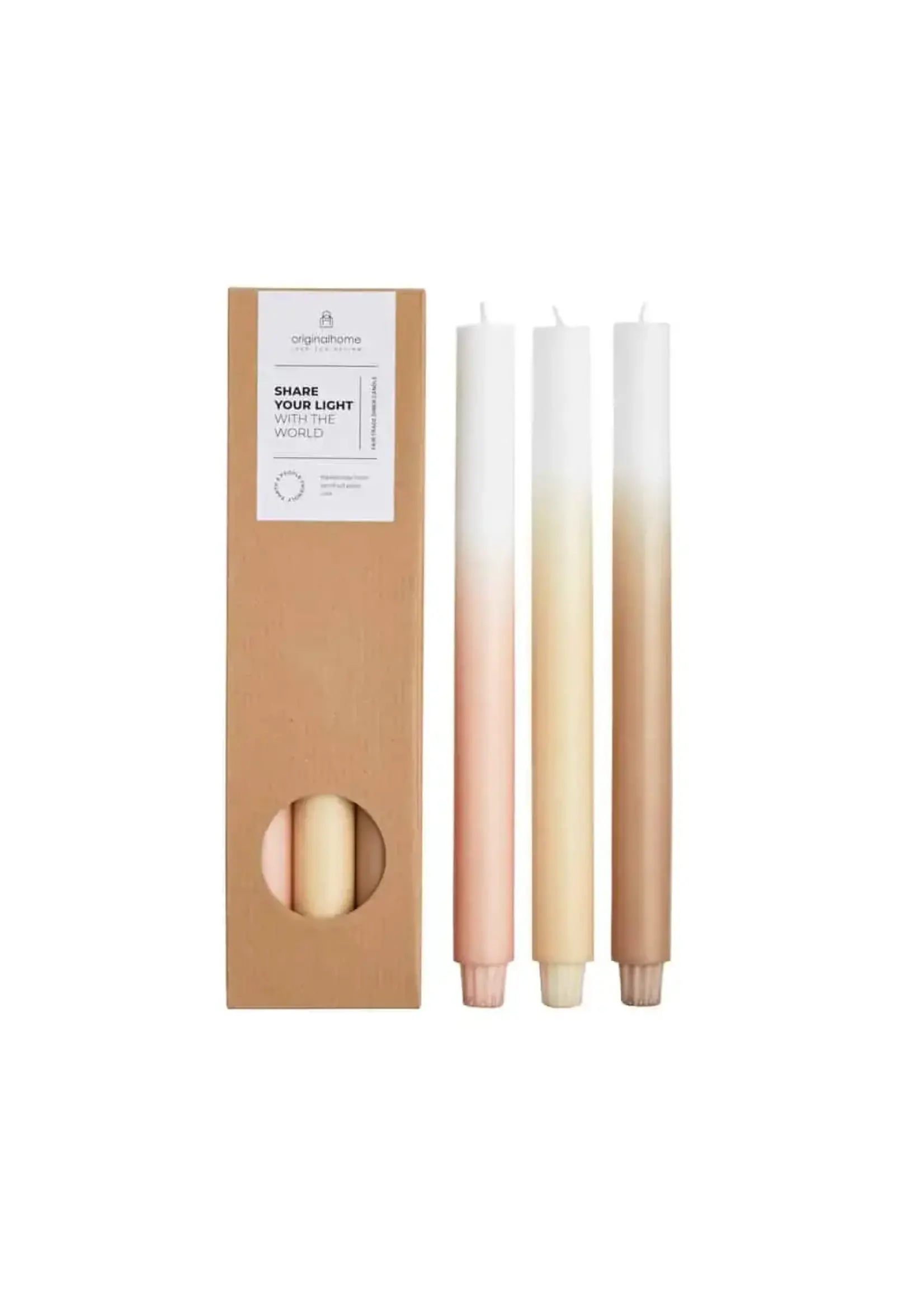 Original Home Gradient Candles S/3