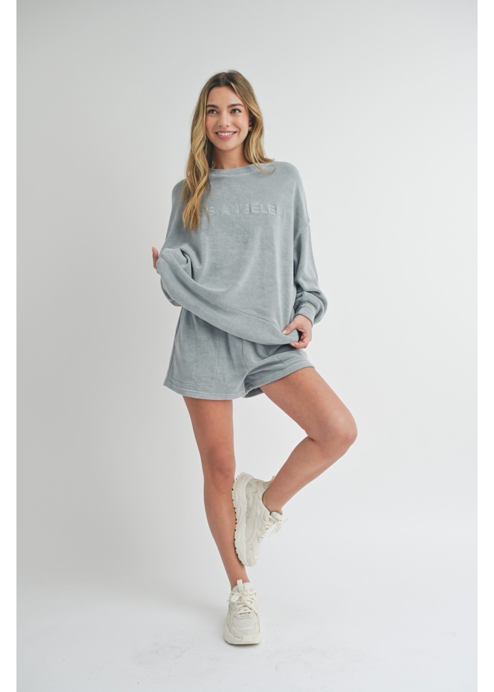 EM & ELLE Beyond Terry Embroidered Sweatshirt