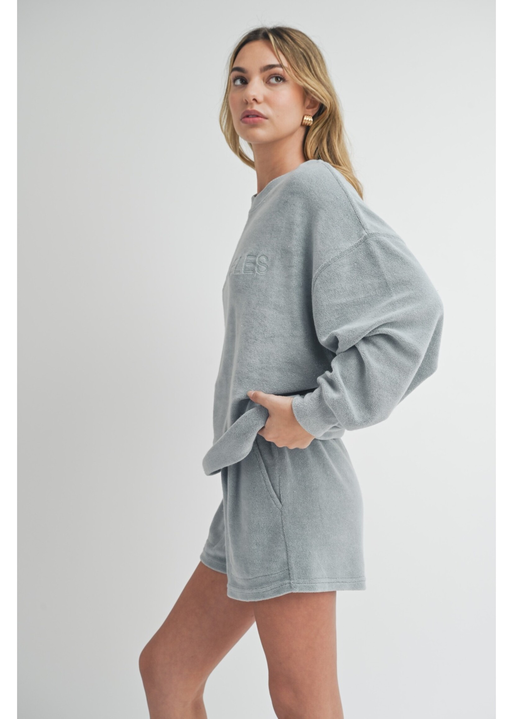 EM & ELLE Beyond Terry Embroidered Sweatshirt