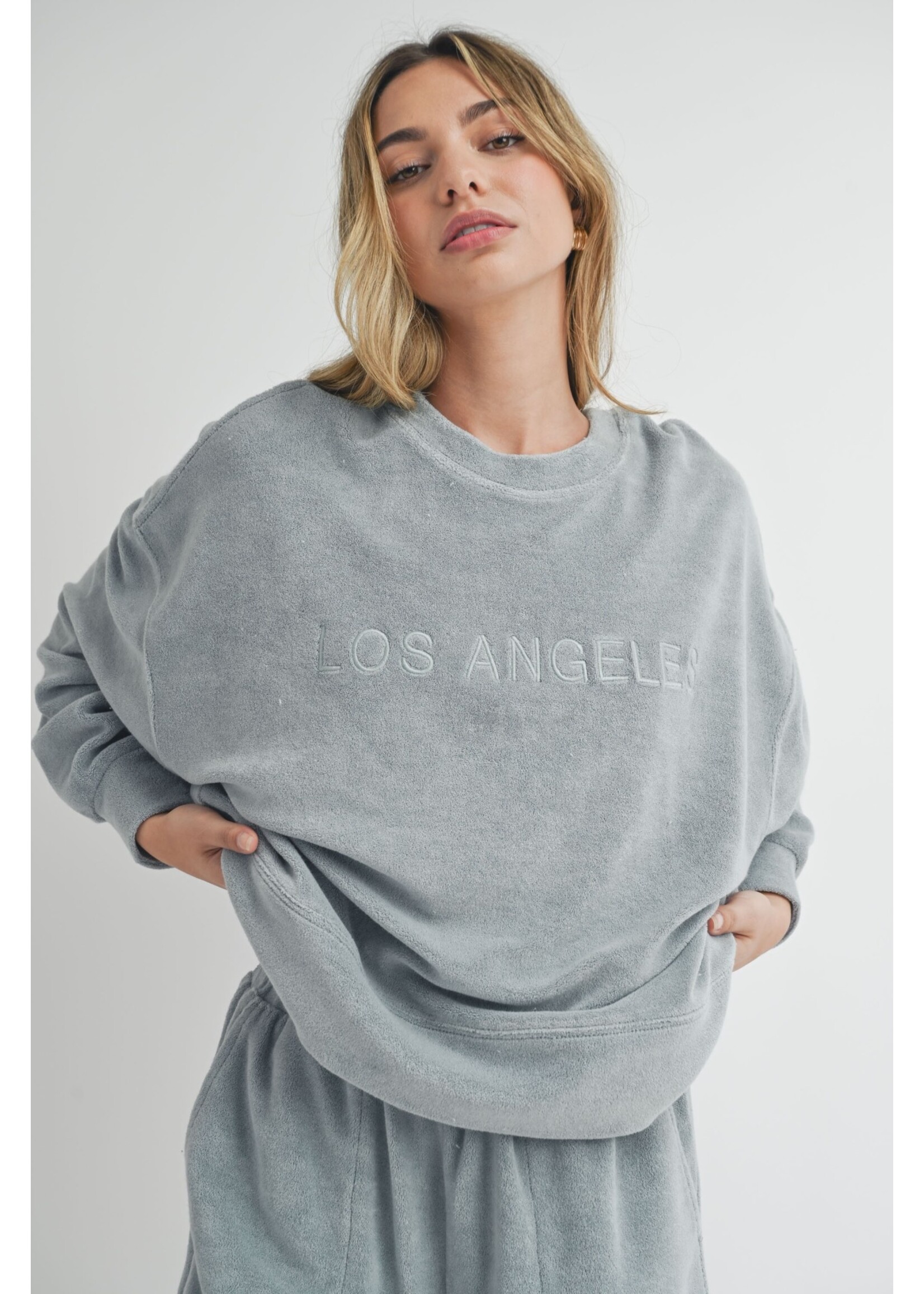 EM & ELLE Beyond Terry Embroidered Sweatshirt