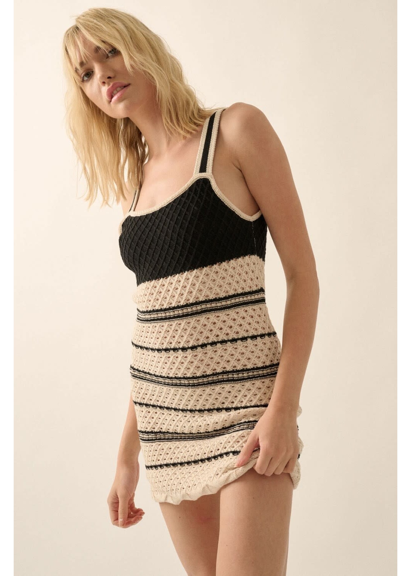 EM & ELLE Little Lies Crochet Dress