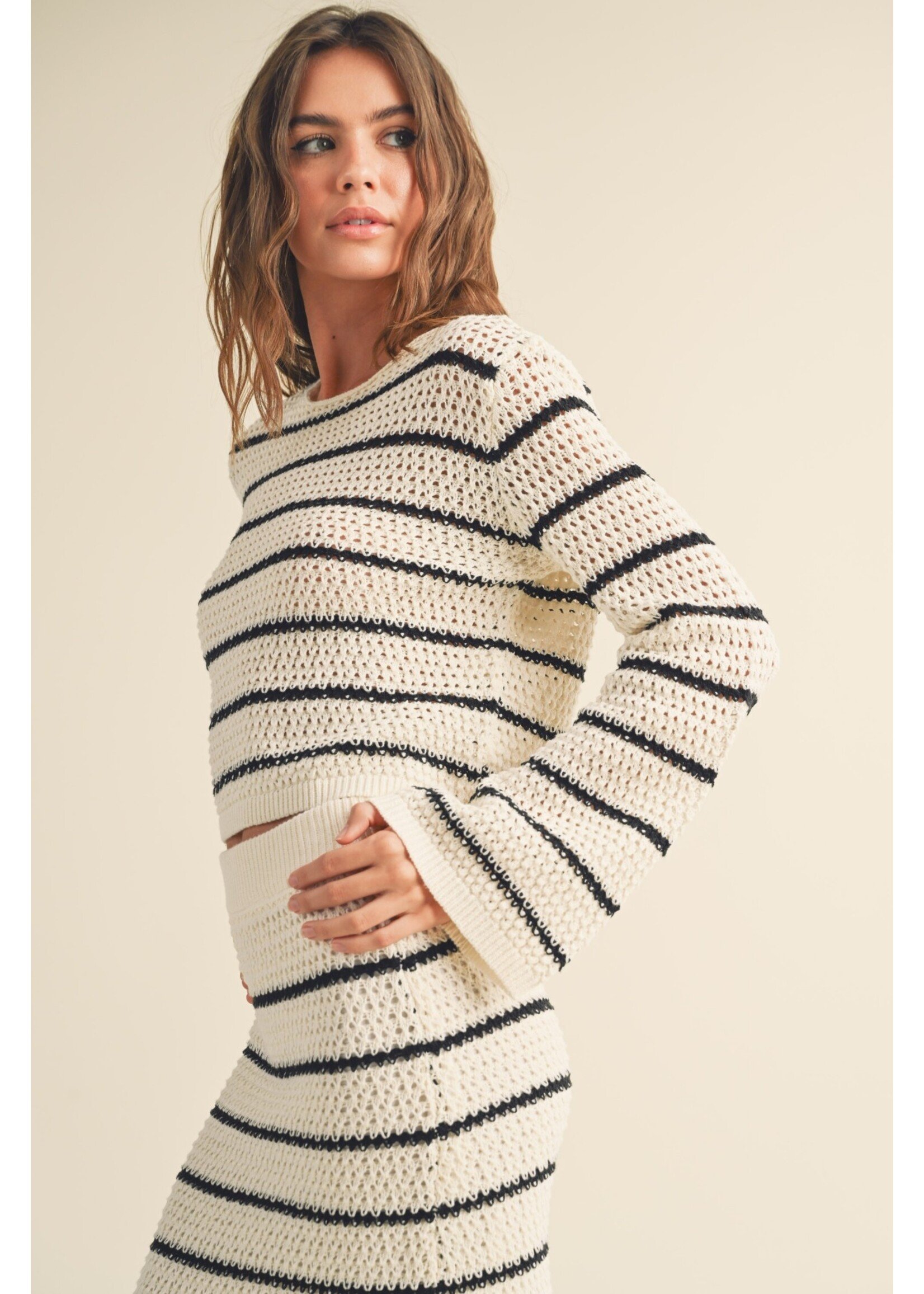 EM & ELLE Yoanna Striped Sweater