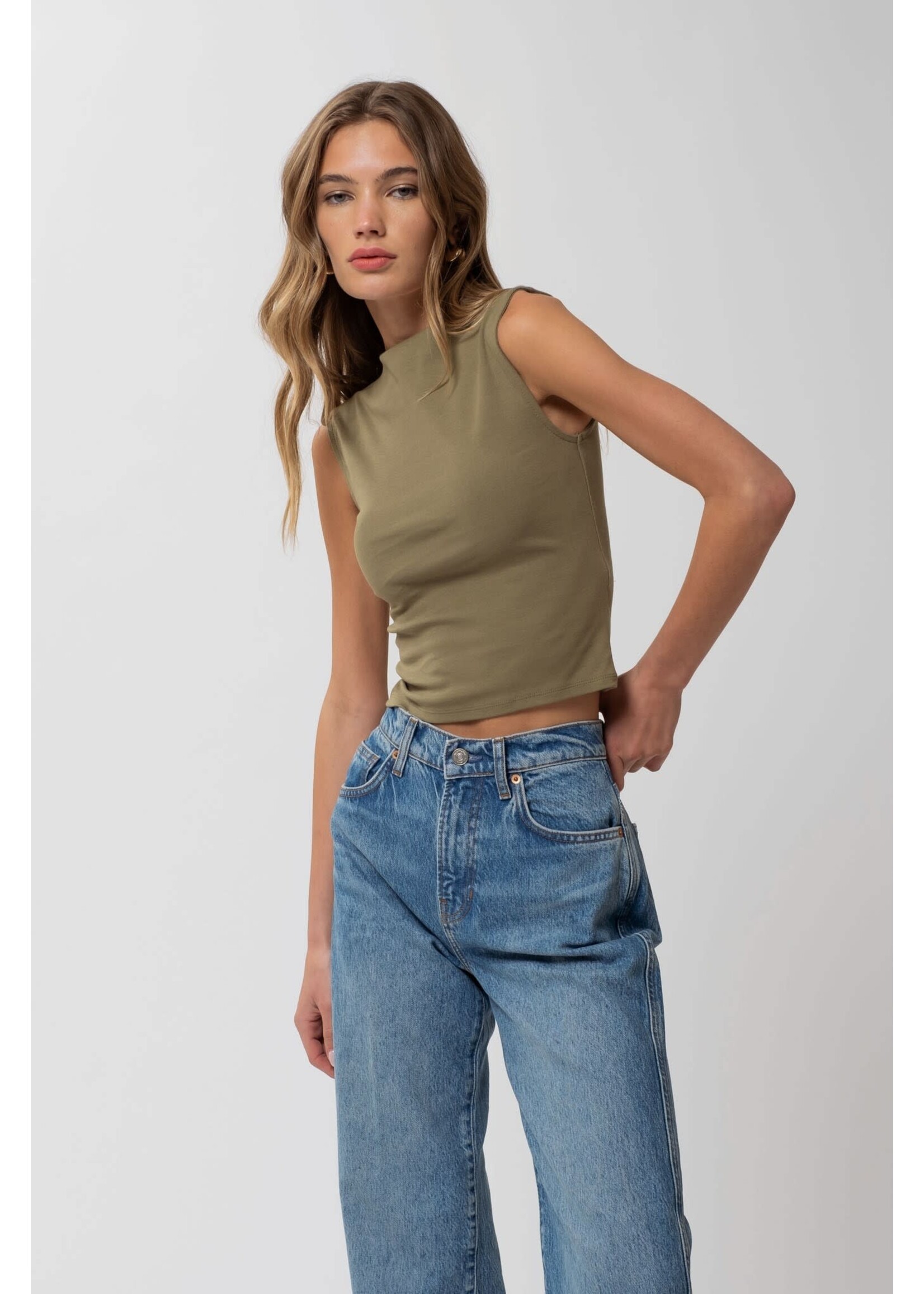 EM & ELLE Dawson Mock Neck Tank