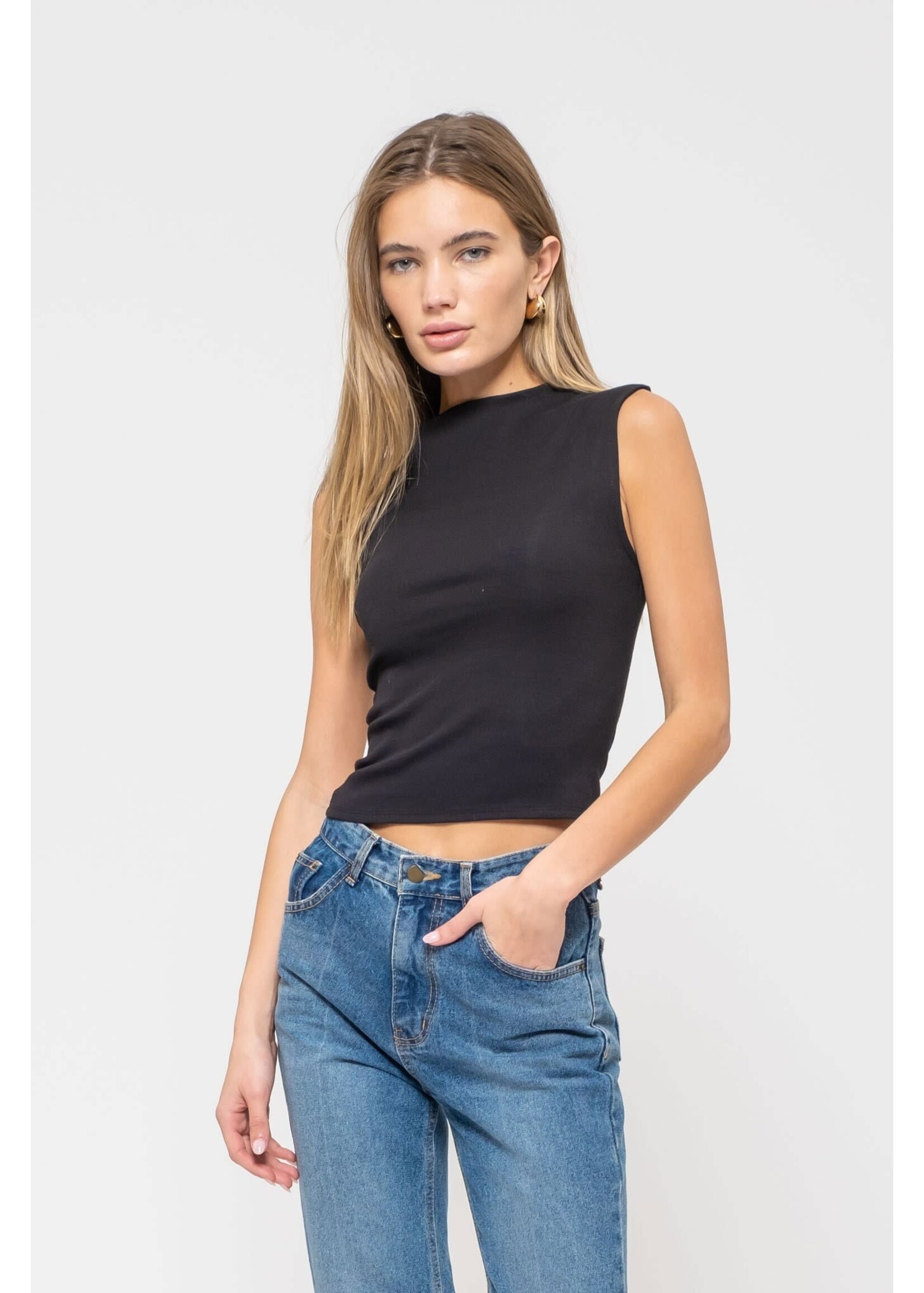 EM & ELLE Dawson Mock Neck Tank