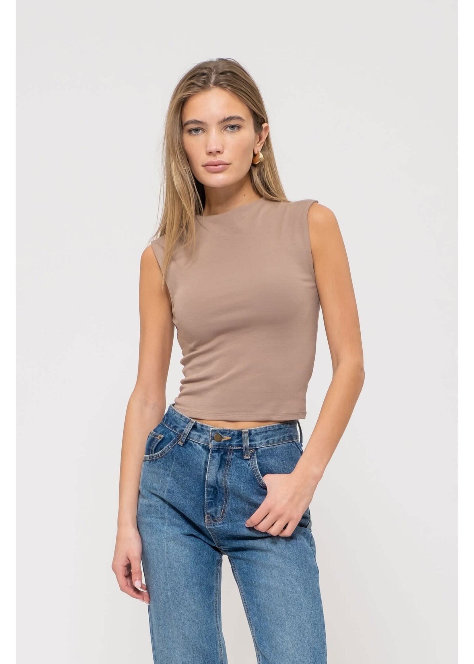 EM & ELLE Dawson Mock Neck Tank