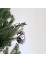 Felt Mini Fluffy Sheep Ornament - Grey