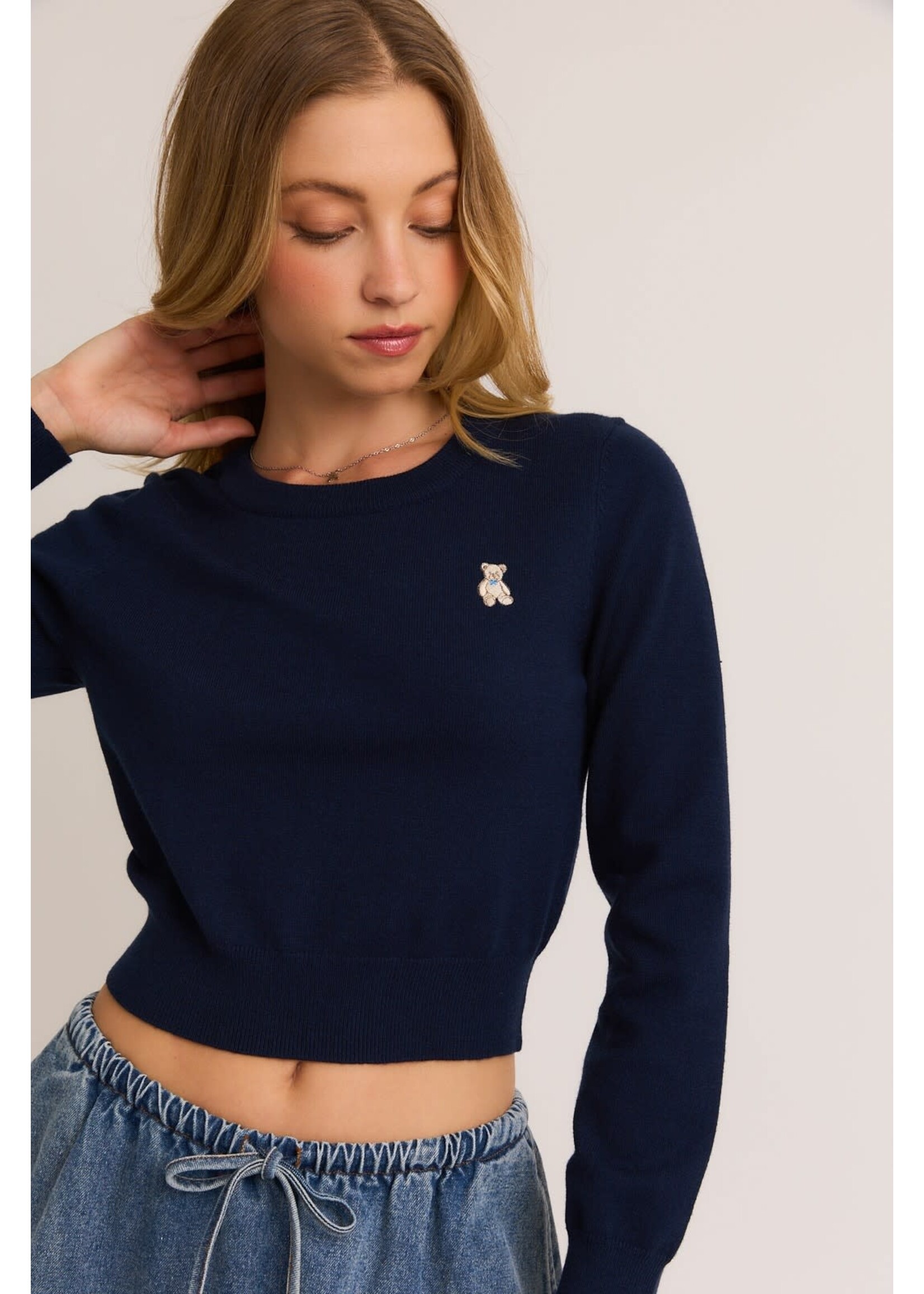EM & ELLE Teddy Cropped Sweater