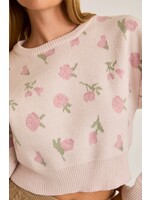 EM & ELLE Eve Floral Pattern Sweater