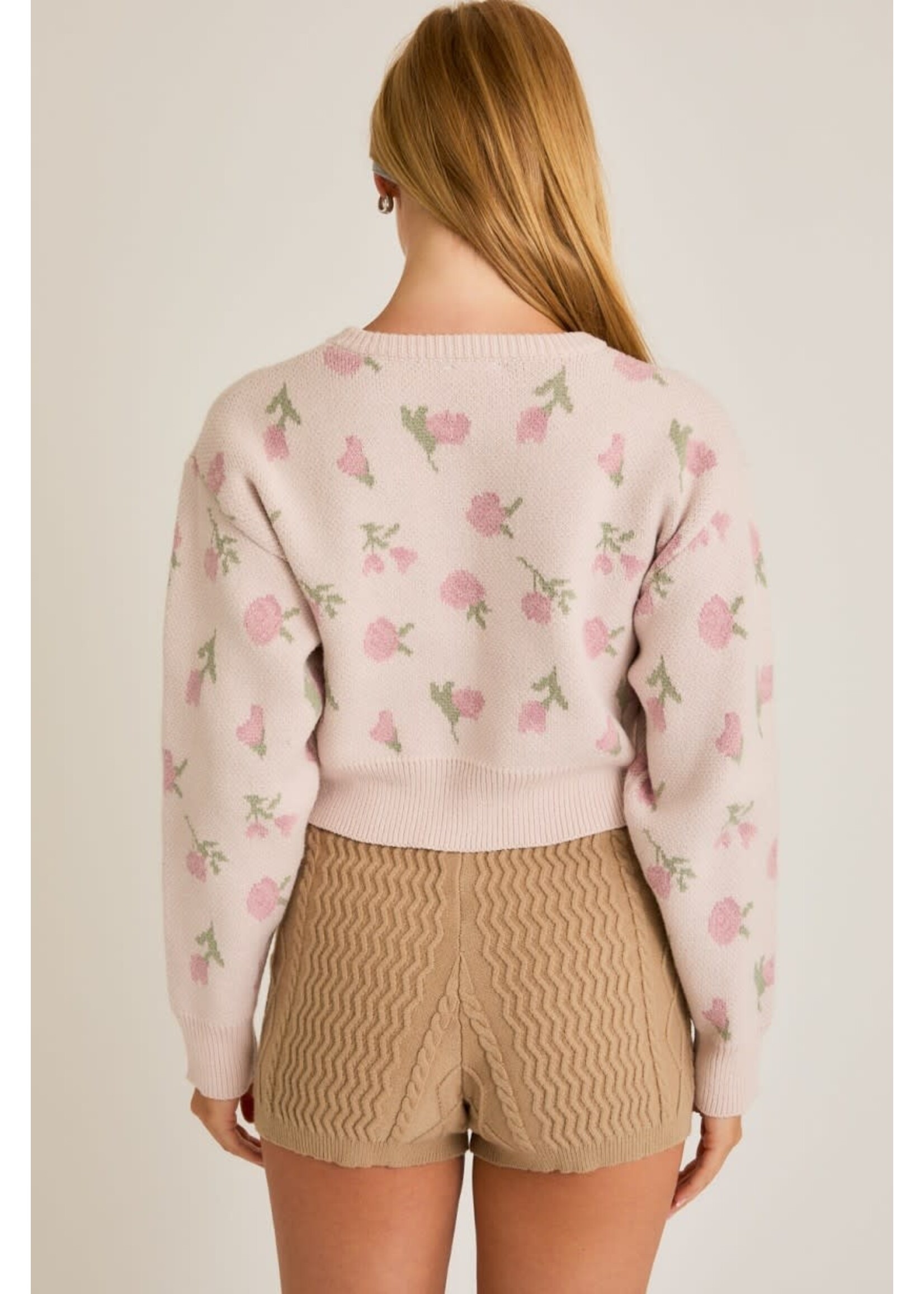 EM & ELLE Eve Floral Pattern Sweater