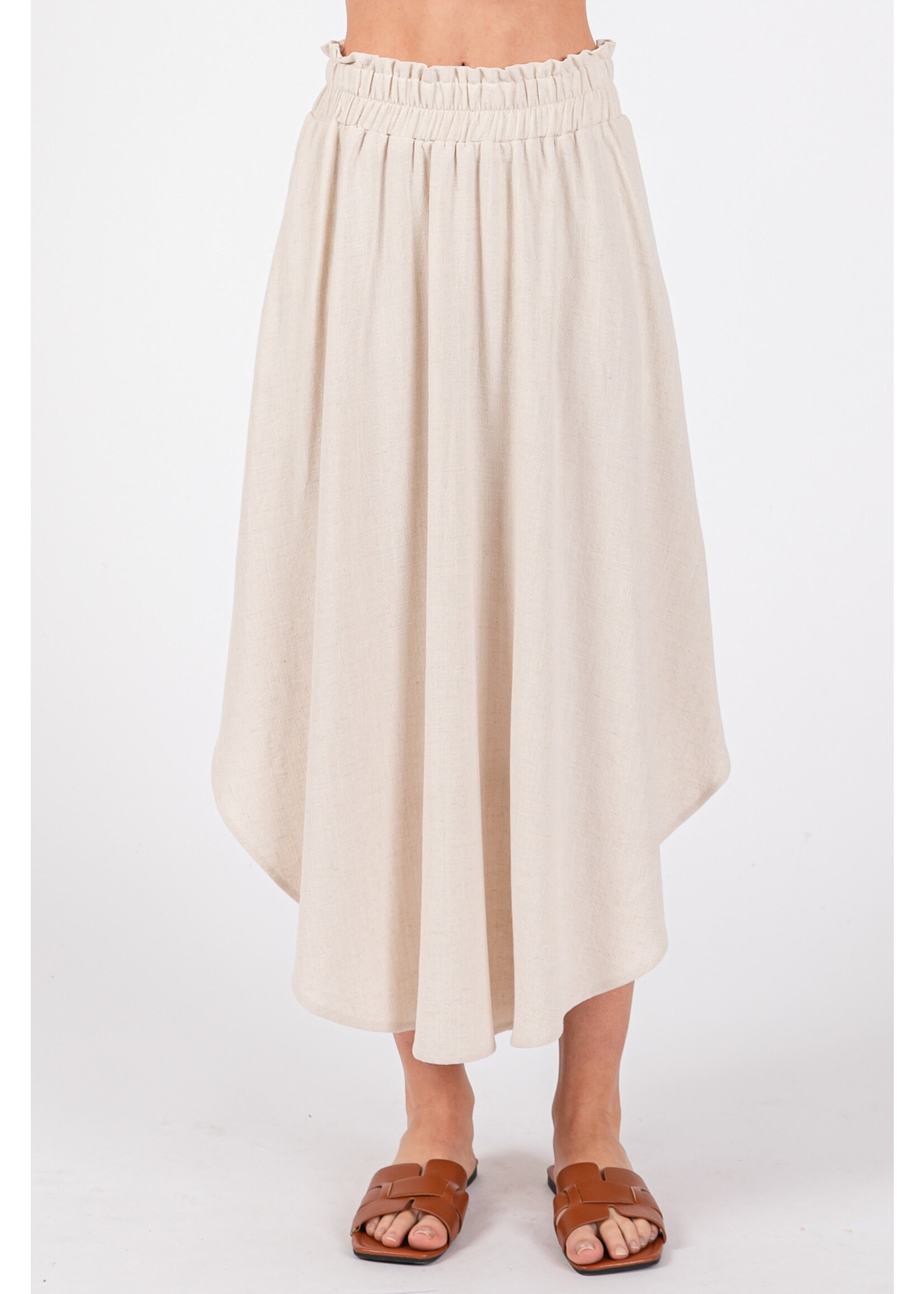 EM & ELLE Lexi Linen Midi Skirt