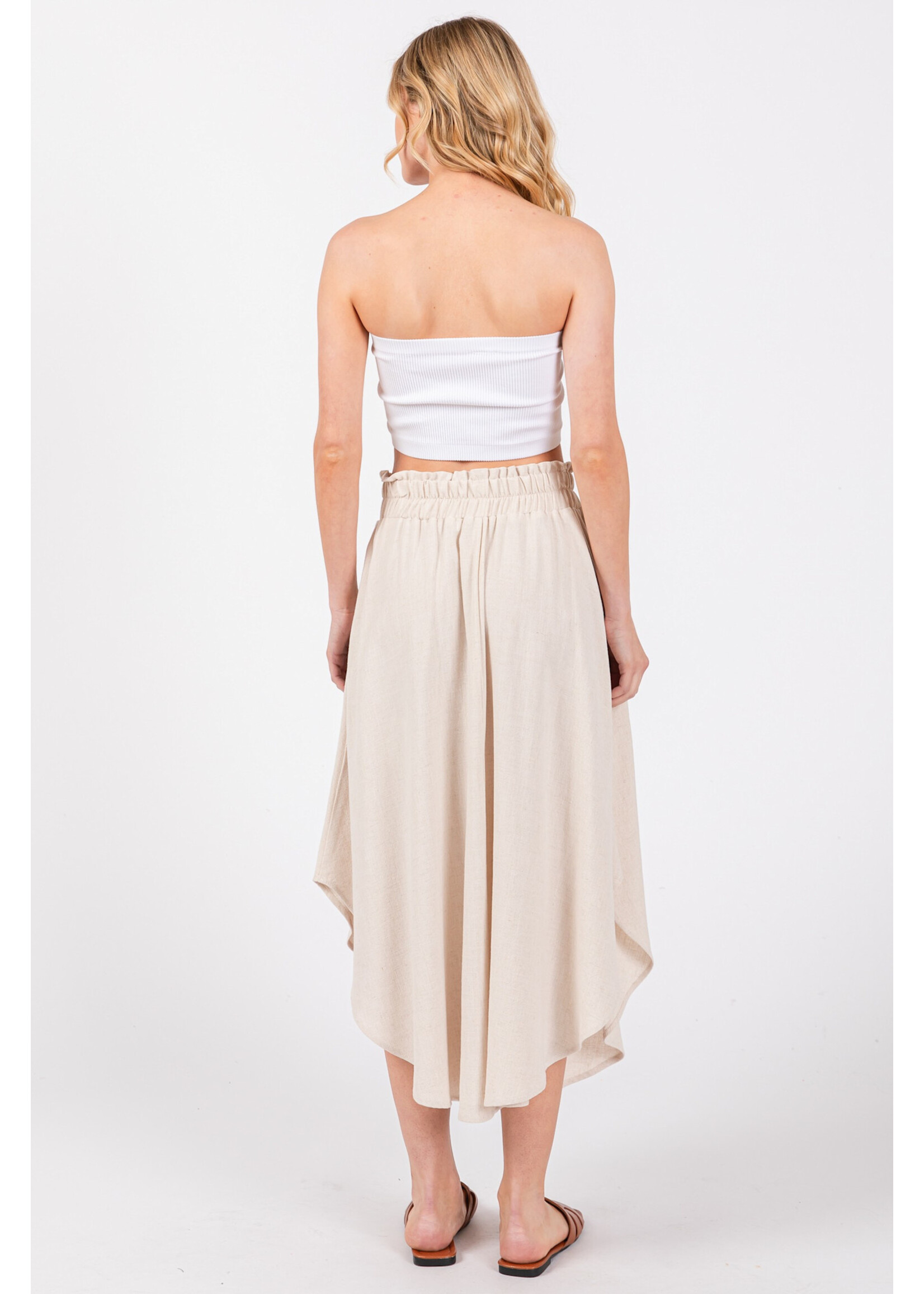 EM & ELLE Lexi Linen Midi Skirt