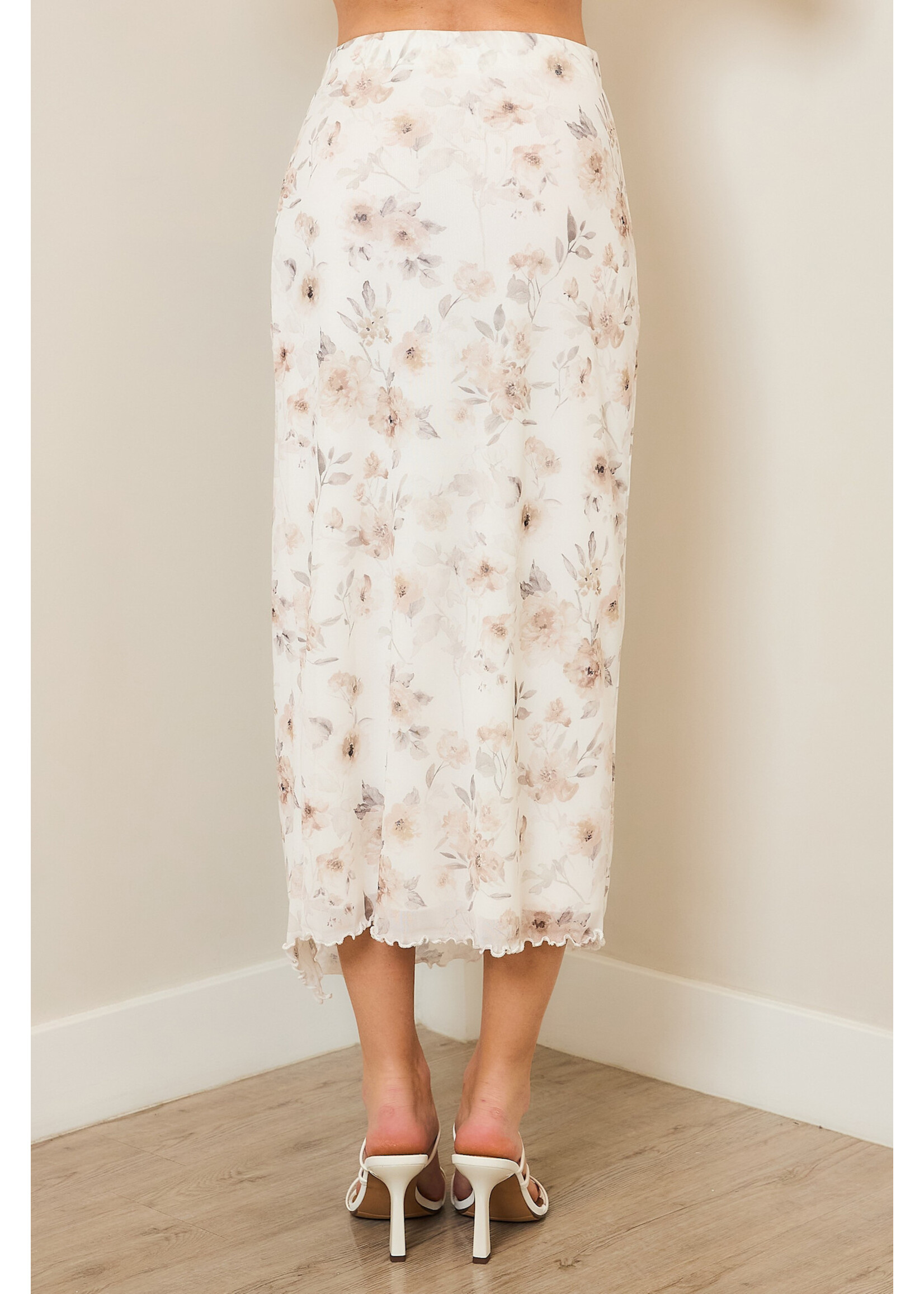 EM & ELLE Ariel Mesh Midi Skirt