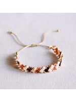 Braided Tila Bead Bracelet - Nude Colors