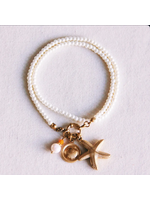 Pearl Necklace with Starfish, Shell and Facet
