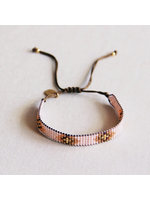 Weaving Bracelet Nude/Cognac/Goldplated