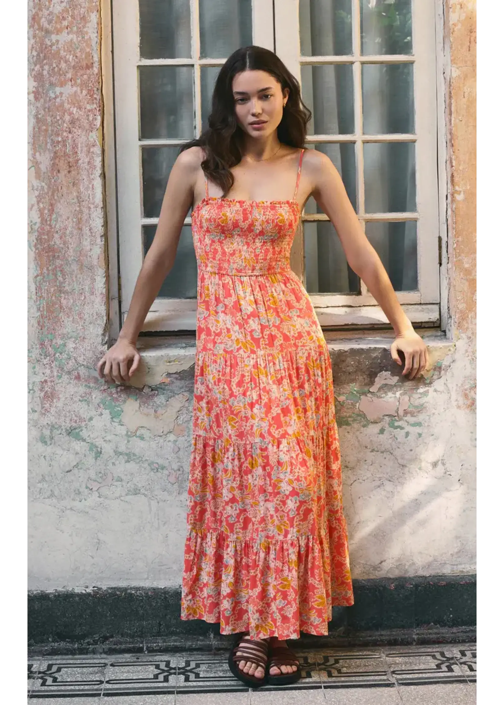 Z Supply Balos Jardin Floral Midi Dress
